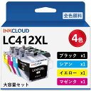 LC412LC412XLインクブラザー用LC412XL-4PK全色顔料インクカートリッジLC412XLBK合計4色パック対応プリンターBrotherMFC-J7...