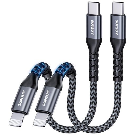 SUNGUYUSB-CLightningケーブル0.15M2本セット【MFi認証取得】タイプcライトニング...
