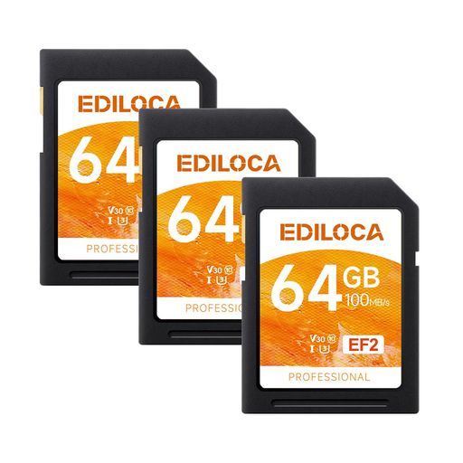 EDILOCAEF2【3枚セット】64GBSDカードUHS-ICLASS10U3V30高速最大読取速度100MB/S最大書込速度45MB/Sメモリカード4K/フルHD対応 EDILOCAEF2【3枚セット】64GBSDカードUHS-ICLASS10U3V30高速最大読取速度100MB/S最大書込速度45MB/Sメモリカード4K/フルHD対応
