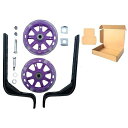 JIANGMUXIN12~20インチ用自転車補助輪子供補助輪自転車補助ホイールキッズトレーニングホイールサイクル安定器安全性を高める練習用取付簡単調整可能(紫)
