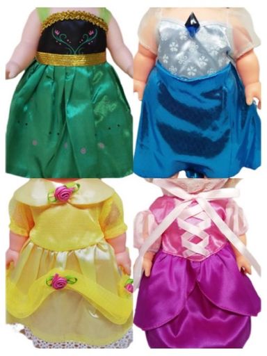 プリンセス ドレス きせかえ 楽しめる4点セット 人形服 レミンちゃん ソランちゃん用の服 お友達共通サイズ 人形25~26CM前後 着せ替え 可能 4着のサムネイル