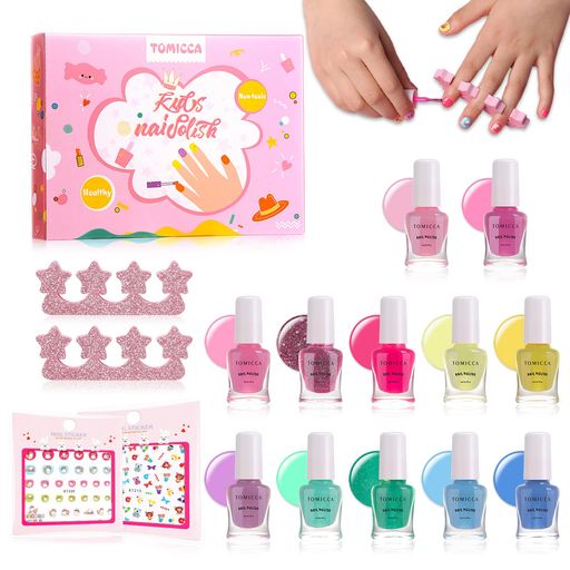 TOMICCA 子供 マニキュア はがせるマニキュア 水溶性ネイル 12色セット ネイルポリッシュ メイクセット キッズ用ネイル 子供用 お誕生日 女の子 プレゼント用 TOMICCA 子供 マニキュア はがせるマニキュア 水溶性ネイル 12色セット ネイルポリッシュ メイクセット キッズ用ネイル 子供用 お誕生日 女の子 プレゼント用