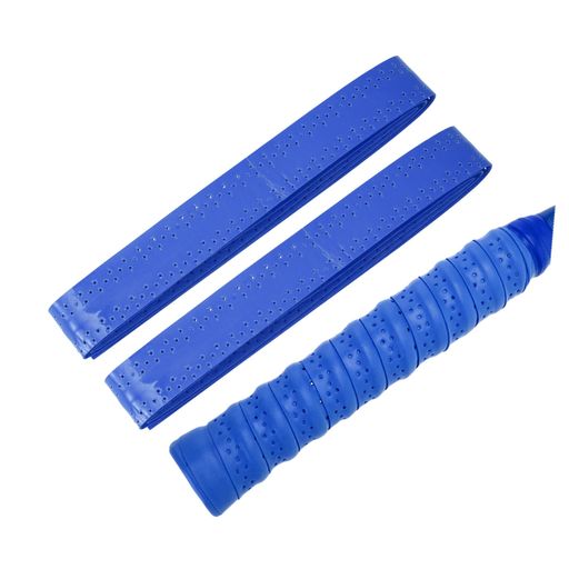 [仕様]タイプ:凸凹仕様の多孔型 /サイズ:1100*25*0.7mm /カラー:青 /セット内容:グリップテープ x 2本(同色) [多孔型の凸凹仕様]グリップには筋が施されており、巻くことで表面に凹凸が生まれ、フィット感が向上します。テープの表面に穴があるため通気性も良く、汗をかきやすい方に最適です。手にしっかりと固定され、蒸れにくいので快適さが持続し、プレーに集中したい方にもおすすめです。 [多用途]自分の好みに合わせてカットできるため、さまざまなスポーツ用具に対応可能です。 [取り付け簡単]シンプルな取り付け方法で、初心者でも安心。 [多彩なカラー展開]自分の好みに合わせて選べる多彩な色展開。個性を表現するのにぴったりです。