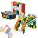 APITOR ROBOT Q 【収納型】 - 20 IN 1 コーディングロボットキット 子供向け 233 個のブロック STEMキット 収納ボックス付き ブロ...