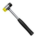 LKCCTKゴムハンマープラスチックハンマー小型両用セットハンマー25mm滑り止めゴム&プラスチック取り外し可能DIY修理・インストール用