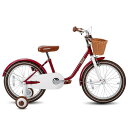 STITCH子供用自転車GIGGLING18インチ前カゴベル補助輪付きキッズバイクジュニア用バランス感覚お祝いプレゼントギフトかわいい女の子男の子ブラウンピンク...
