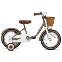 STITCH子供用自転車GIGGLING12インチ前カゴベル補助輪付きキッズバイクジュニア用バランス感覚お祝いプレゼントギフトかわいい女の子男の子ブラウンピンク...