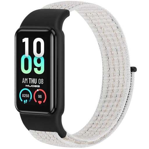 [ENKIC] ナイロンバンド対応 AMAZFIT BAND 7 ナイロン ベルト ベルクロバンド 軽量 柔らかい 防水 耐汗性 マジックテープ 交換バンド メンズ&レディース用 長さ調節可 AMAZFIT BAND 7 対応