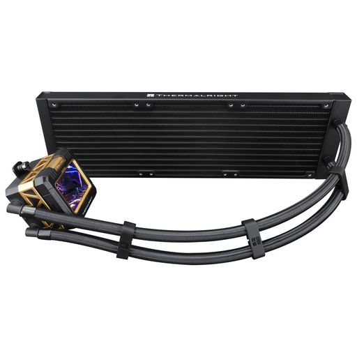 THERMALRIGHTFW360BLACK-360MMAIOCPU液体冷却器、解像度320*240のIPSLCD画面、AM4/AM5/INTELLGA1700/1851、画像用の「2.4インチ」磁気吸収LCD画面-黒、CPU水冷器