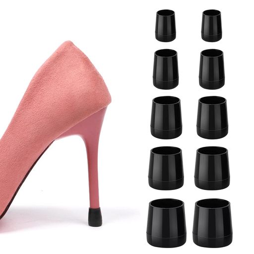 Doyeemeiヒールキャップクリアダンスシューズ滑り止めキズ防止ダンス靴専用プロテクター5足分セット(xx..