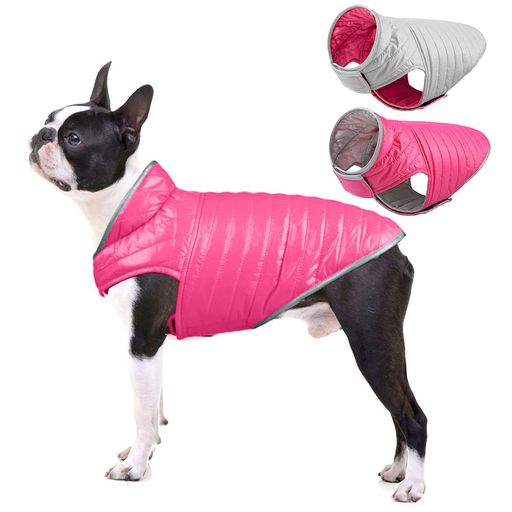 Tinsin犬服ペット防寒着秋冬綿服冬用綿服犬コート小型犬中型犬大型犬向け愛犬猫服ジッパー穴付き袖なし防水防風雪濡れ防止反射軽量マジックテープ着脱簡単暖かい