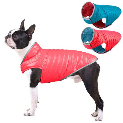 Tinsin犬服ペット防寒着秋冬綿服冬用綿服犬コート小型犬中型犬大型犬向け愛犬猫服ジッパー穴付き袖なし防水防風雪濡れ防止反射軽量マジックテープ着脱簡単暖かい