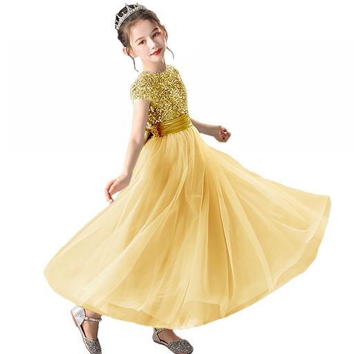 [VIISEN]キッズ子供ドレス子どもドレスロングドレス女の子上品フォーマルバイオリン演奏会ジュニアドレ..