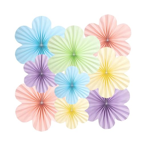 MANJIAMEIペーパーファンペーパーフラワー誕生日パーティー飾り付けピンク9枚セット女の子お祝い結婚式撮影ひな祭り店舗装飾お部屋の飾バースデーデコレーション...