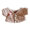 niannyyhouse20cmぬいぐるみ服ボタンウォンバットコート人形の服着せ替え(darkbrown)