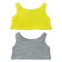 niannyyhouse10cmぬいぐるみ服ベスト*2綿人形の服チョッキ着せ替え(Yellow+Gray10cm)