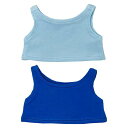 niannyyhouse20cmぬいぐるみ服ベスト*2綿人形の服チョッキ着せ替え(LightBlue+Blue20cm)
