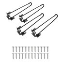 siawadeky折りたたみ脚テーブル4本セットソファ脚家具脚机足取り付けが簡単傷・滑り防止騒音を低減するゴムパッド付きねじ付きDIYローテーブル座卓用
