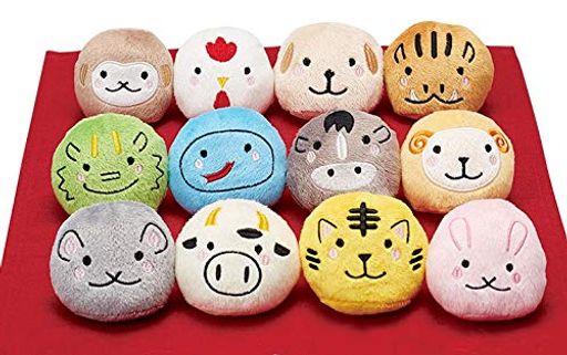 コロコロ十二支おてだま刺繍お手玉十二支干支ぬいぐるみ人形お正月飾りおてだま