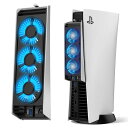 JUSPROPS5用冷却ファン旧型-LEDライト・USB3.0接続・低騒音PS5ディスク/デジタル版共通対応【PS5Slim/PS5Pro非対応】