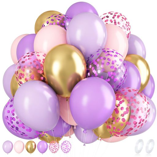 バルーン風船50個入12インチ誕生日飾り付け装飾デコレーションバルーンアートゴム風船ラウンド風船紙吹雪コンフェッティ結婚式パーティーお祭り文化祭運動会卒業イベント2