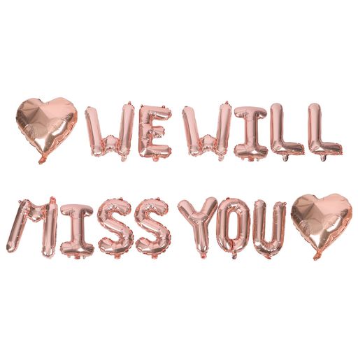 NOLITOY送別会卒業パーティー飾り付け風船バルーンセットWeWillMissYouハート風船アルミホイル退職感謝祭母の日父の日記念日お祝い飾り付けパーティー...