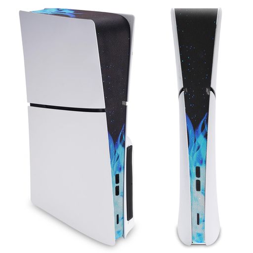 PlayVitalps5Slim(ディスク版&デジタル版)対応用12in-1ダストカバーキット-アンチダストカバー網&シリコンプラグ-プレミアムダストフィルター、ps5Slim対応用アクセサリー【ブルーフレーム】