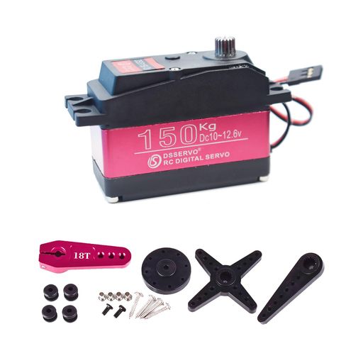 高トルク150KGデジタルRCサーボ防水ステンレスギア大型ステアリングサーボモーター1/5バハRCカークロー..