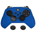 PlayVitalXboxEliteWirelessControllerSeries2Coreに対応用保護カバー、ソフトラバースキンやサムスティックキャップカバー付き【ブルー】