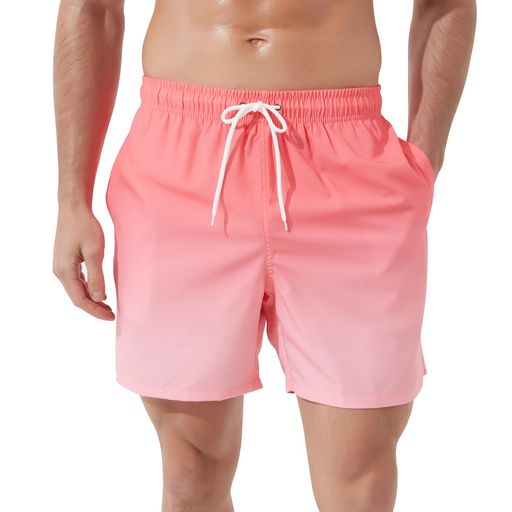 [SUNDAYROSE]水着メンズ海水パンツサーフパンツインナー付き通気速乾ボードショーツショートパンツ男性夏短パンスポーツ大きいサイズ(Sスイカレッド)