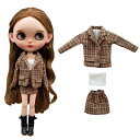rakulifeyブライス服スーツセットコートスカートネオブライス衣装オビツ24通用2色(ブラウン)