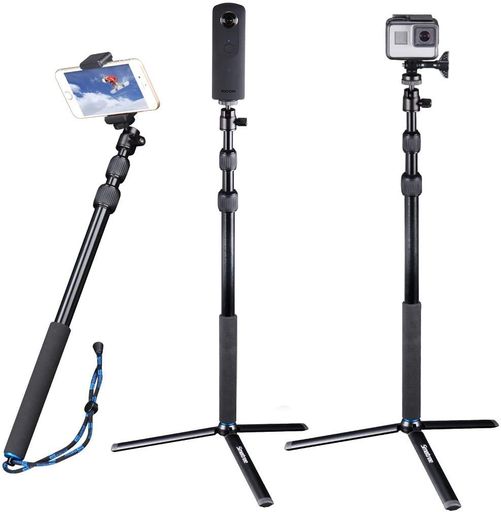 Smatree 「合金製」GoPro Hero11/10/9/Max/Hero 8/4/3用自撮り棒 三脚付き DJI Osmo Action3/2、Crosstour CT9500/CT8500/新型CT7000,Insta360/RICOH