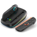 LVFANSWITCH2用JOYCON充電スタンド2台同時SWITCH2ジョイコン充電ドック収納ホルダー6つのRGBライトモード搭載LEDライト付きUSB-Cケーブル付きFORNINTENDOスイッチ2対応ブラック