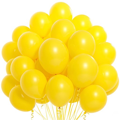 100個風船ラテックスバルーンバルーン誕生日お祝いバルーンパーティー風船風船飾り黄色い風船[並行輸入品]