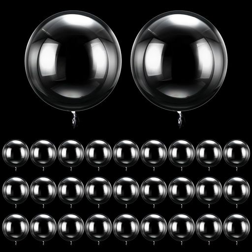 CharmingClub透明バルーンボボバルーンクリア風船アクアバルーン16cm30セットヘリウムPVCフラワーバルーンDIY装飾用クリスマス飾り付けデコレーシ...