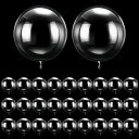 CharmingClub透明バルーンボボバルーンクリア風船アクアバルーン16cm30セットヘリウムPVCフラワーバルーンDIY装飾用クリスマス飾り付けデコレーション再利用可能イベント結婚式母の日父の日…