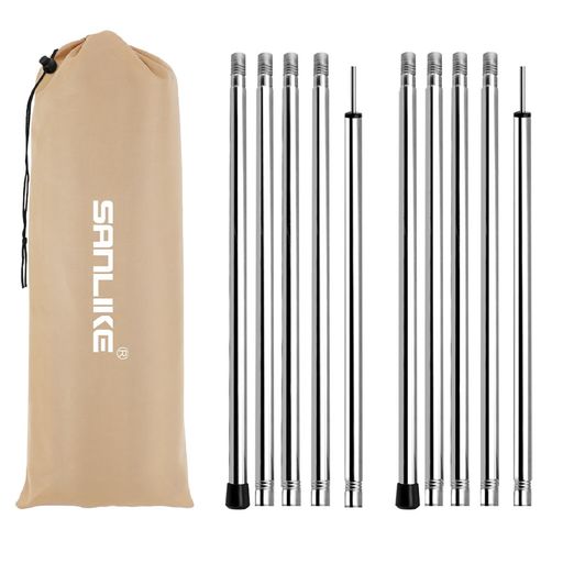 サンライク(SANLIKE)タープポールテントポール全長約190cmステンレス素材テントの跳ね上げ用分割式コンパクトテントを支えるサブポールとしてもキャンプ設営...