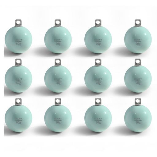 ECOFT無鉛オモリ20g~200g球体ボール型丸玉釣りおもりコーティングされた釣りオモリシンカー深くまでに..