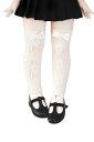 ドール靴下レースソックス1/3と1/4ニーハイソックス白地透け感と繊細感BJD人形服(クマコ膝上)