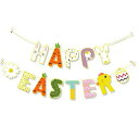 イースターガーランド装飾ウサギハニカムボールハッピーイースターホームパーティー飾り付けHAPPYEASTERガーランドイースターエッグお洒落写真背景HappyEasterDecorationSet(03)