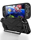 NINKIForNintendoSwitch2保護ケースキックスタンド付き熱放散分割モデルキズ防止PC+TPU素材耐久性超軽量柔らかい滑り止め衝撃吸収着装まま充電全面保護任天堂スイッチ2カバー指紋防止着脱簡単
