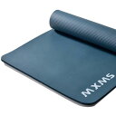 YURENメンズ用トレーニングマット幅広90*200cm極厚15mm特大ヨガマット高密度ニトリルゴム筋トレマットピラティスエクササイズマット滑り止め初心者収納バ...