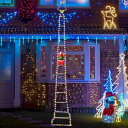 クリスマスイルミネーションはしごサンタクロース屋外クリスマスモチーフライト飾りサンタはしごled電飾飾りリモコン付防水クリスマスオーナメントクリスマスレーザChristmasクリスマス…