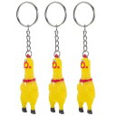 STOBOKびっくりチキンキーホルダーびっくりチキンシャウティングチキンチキンビックリチキンチキン鳴く犬鳥鳴くキーチェーンペット(イー)