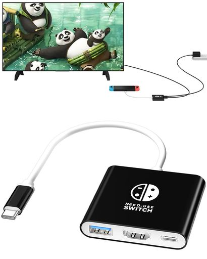 Dnkeaur【新型】Switchドック小型スイッチドックSwitch直接にTV出力SteamDeckゲーム機本体HD変換/TV/テーブルモードニンテンドースイッチSwitchOLEDドックHDMI変換アダプター4K@30Hz