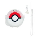 BUBBLELOGUSPokémonGoPlus+用のシリコン保護カバーかわいい風スキン(ストラップ&チャーム付き)着装充電可能耐衝撃落下防止ケース(ホワイト)