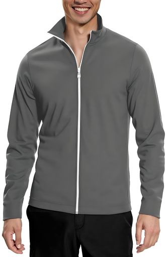 [Umely]【2025冷感x速乾】ラッシュガードメンズ長袖フルジップUPF50+接触冷感ストレッチ無地水陸両用UV..