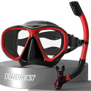 Findwayシュノーケリングマスクシュノーケルセット大人用ドライ式シュノーケリングセット潜水メガネ男女兼用曇り止め水中メガネ強化ガラス水漏れを防止広域視界