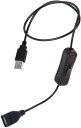 YFFSFDCUSBAオスメス延長ケーブル1mON/OFFスイッチ付きデータ転送をサポート黒(1本入り)