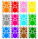 Getrays24枚セットカラーラベル丸型、504個色付きコード粘着ラベルマルチサイズ25mm/40mm/90mm/128mmスティッキードット、円形色分けラベ...
